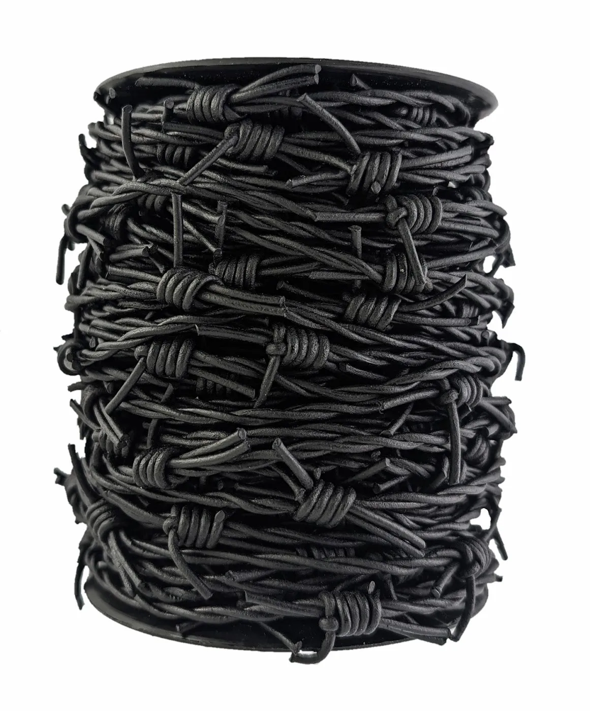 Leather Fake barbed wire Black