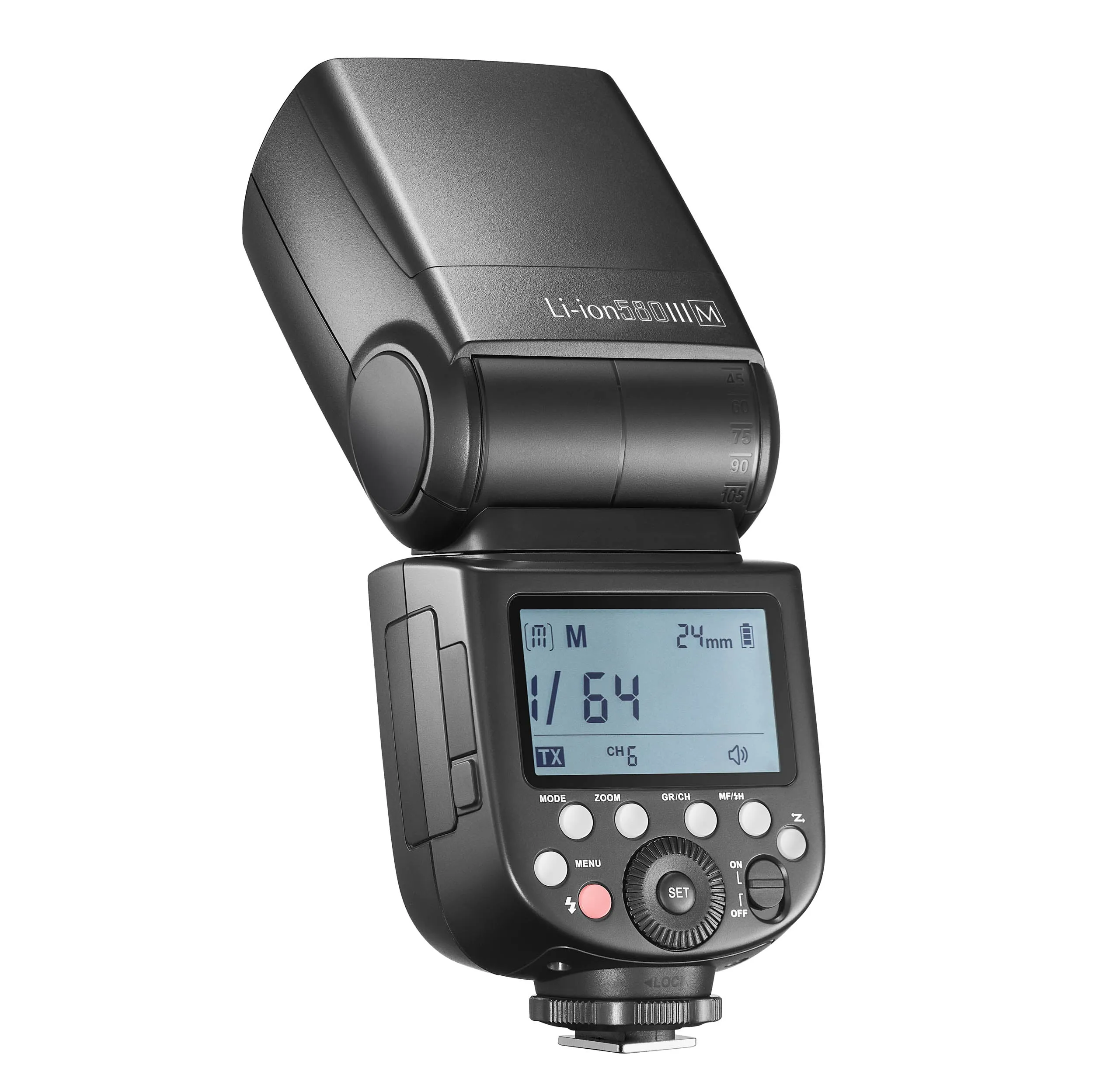 Li-ION580III Manual Speedlite Built-In 2.4GHz Receiver & High-Speed Sync (Ving V850III)