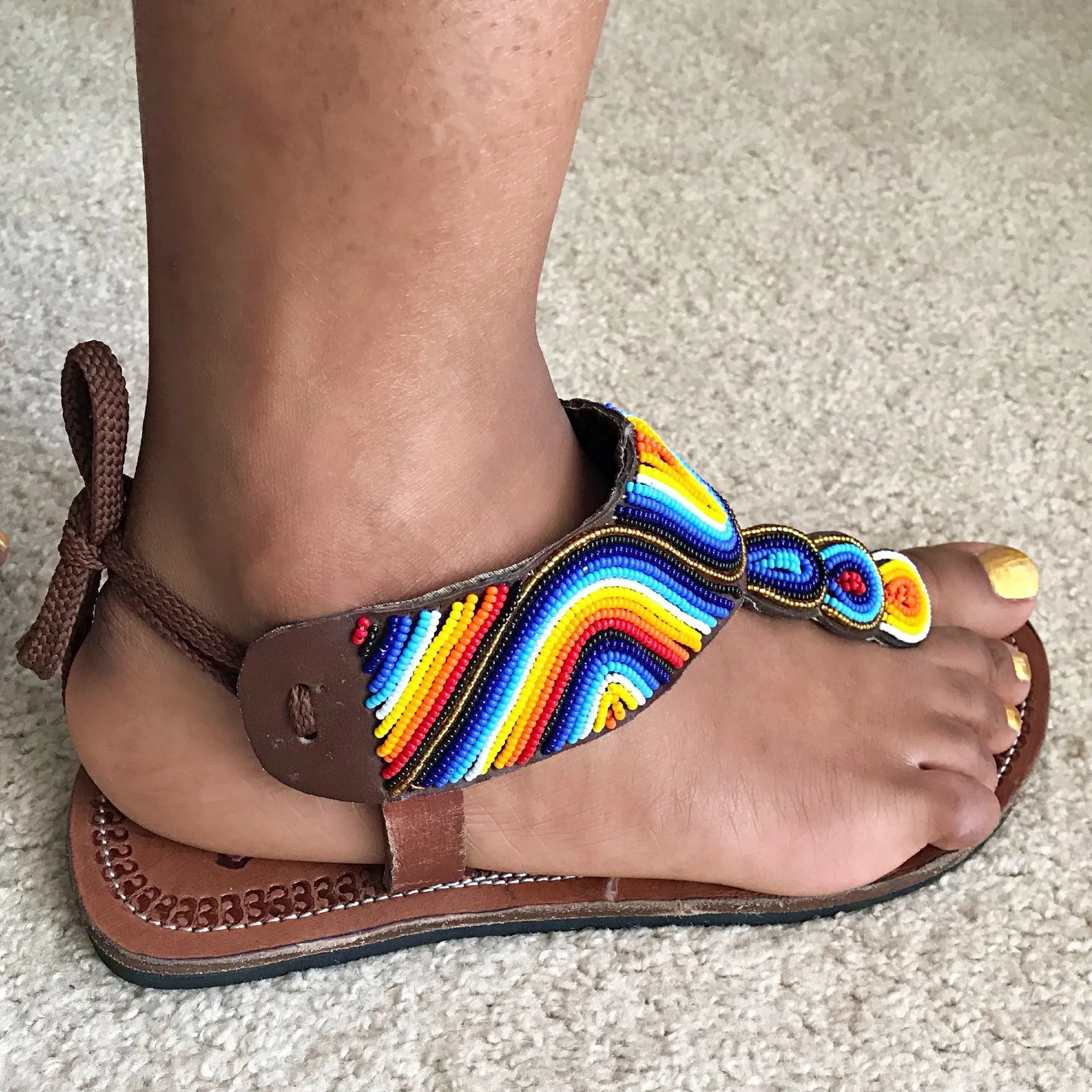 Maasai African Beaded Women's Sandals