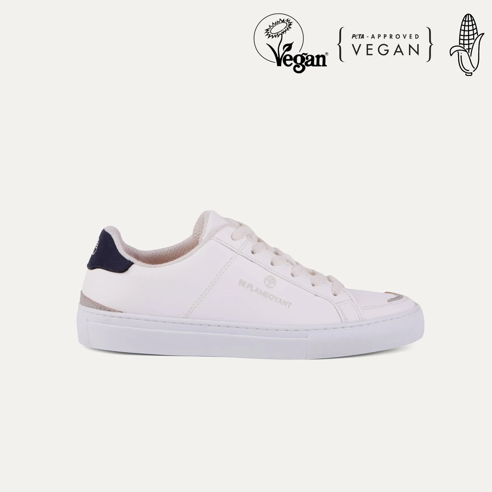 Manimal Unisex Vegan Corn Leather Sneakers | Navy