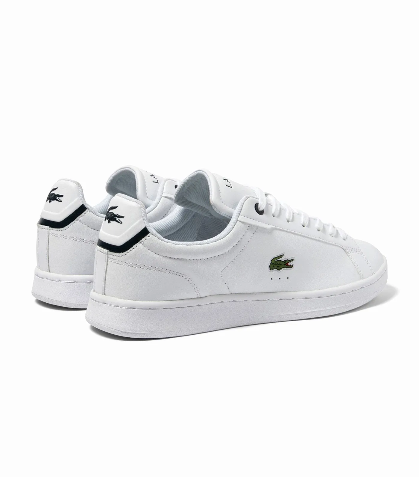 Men's Lacoste Carnaby Pro BL Leather Tonal Sneakers White/Navy