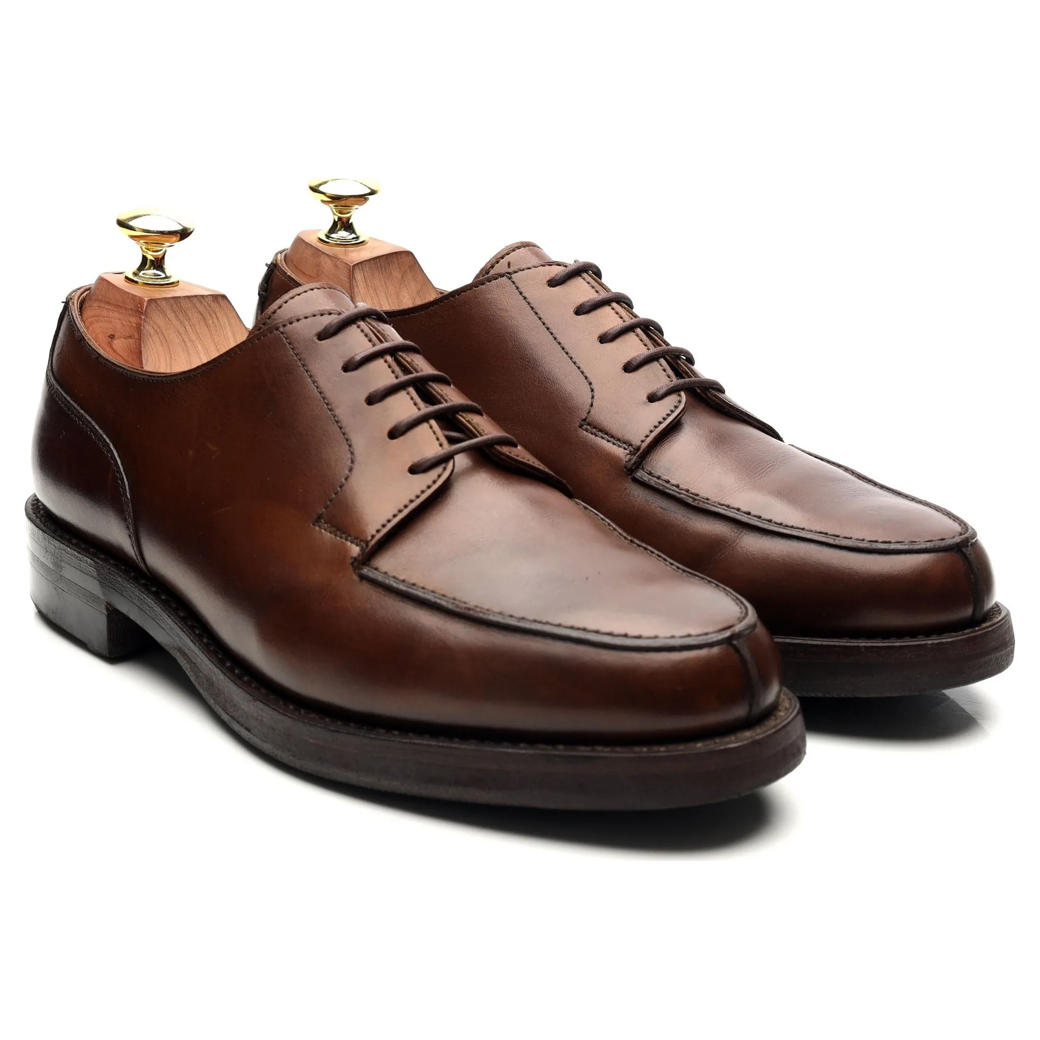 'Moreton' Dark Brown Leather Split Toe Derby UK 7 E