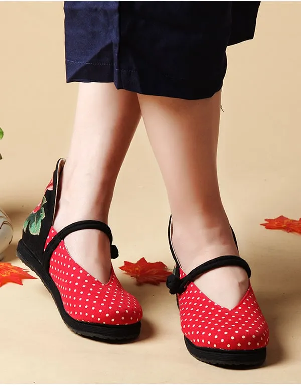 National Style Handmade Embroidered Women's Shoes