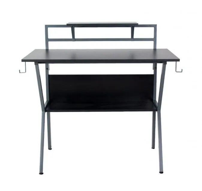 Neo Grey Ergonomic 2 Tier Computer Gaming Office Desk