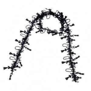 NUNO Lace Necklace: "Dunhuang" (Black)