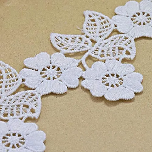 ORIENT LACE CRAFT White lace and Border Material (5 cm) Qty 10 Meter