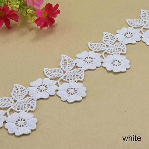 ORIENT LACE CRAFT White lace and Border Material (5 cm) Qty 10 Meter