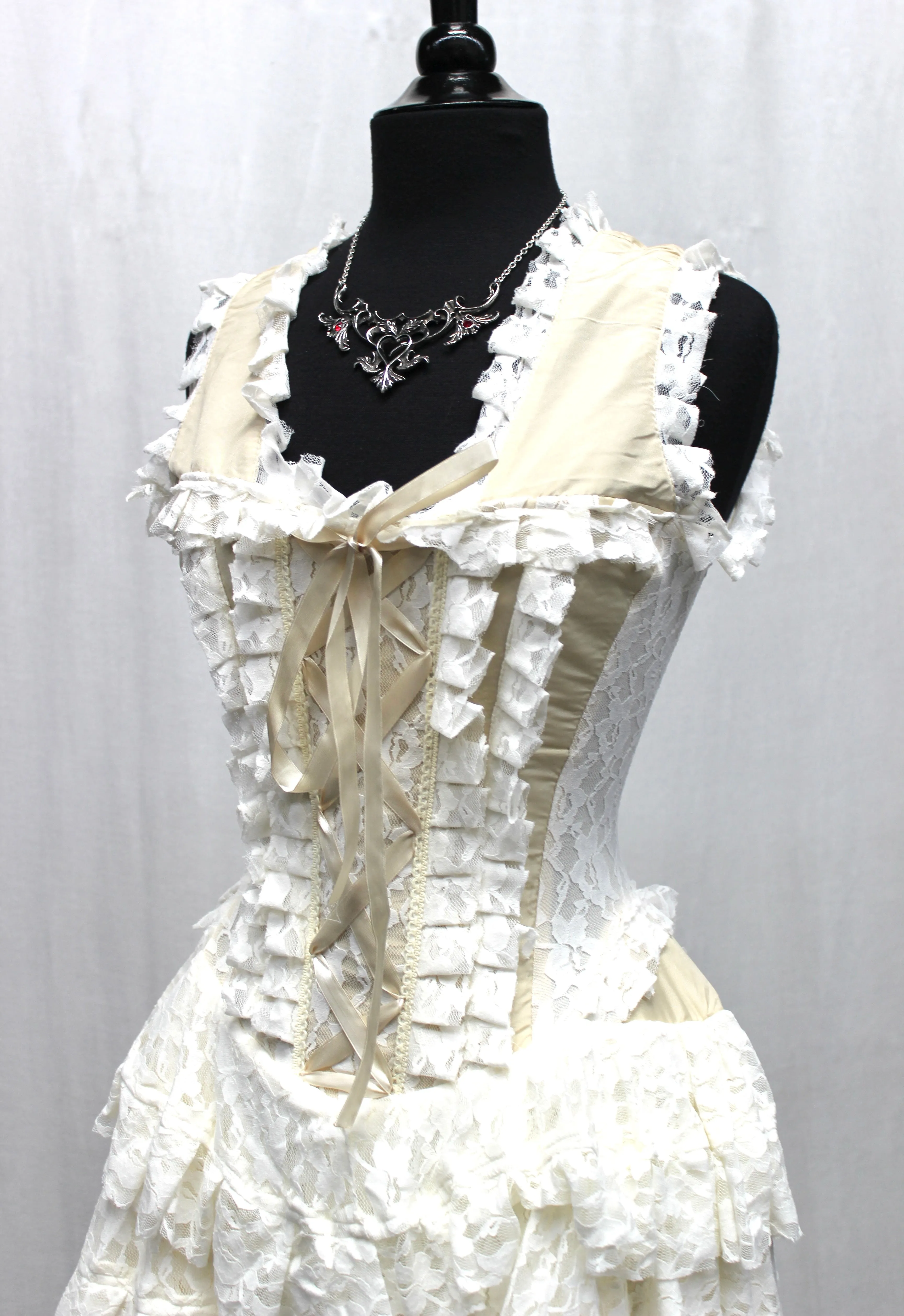 PARIS CABARET DRESS - IVORY TAFFETA