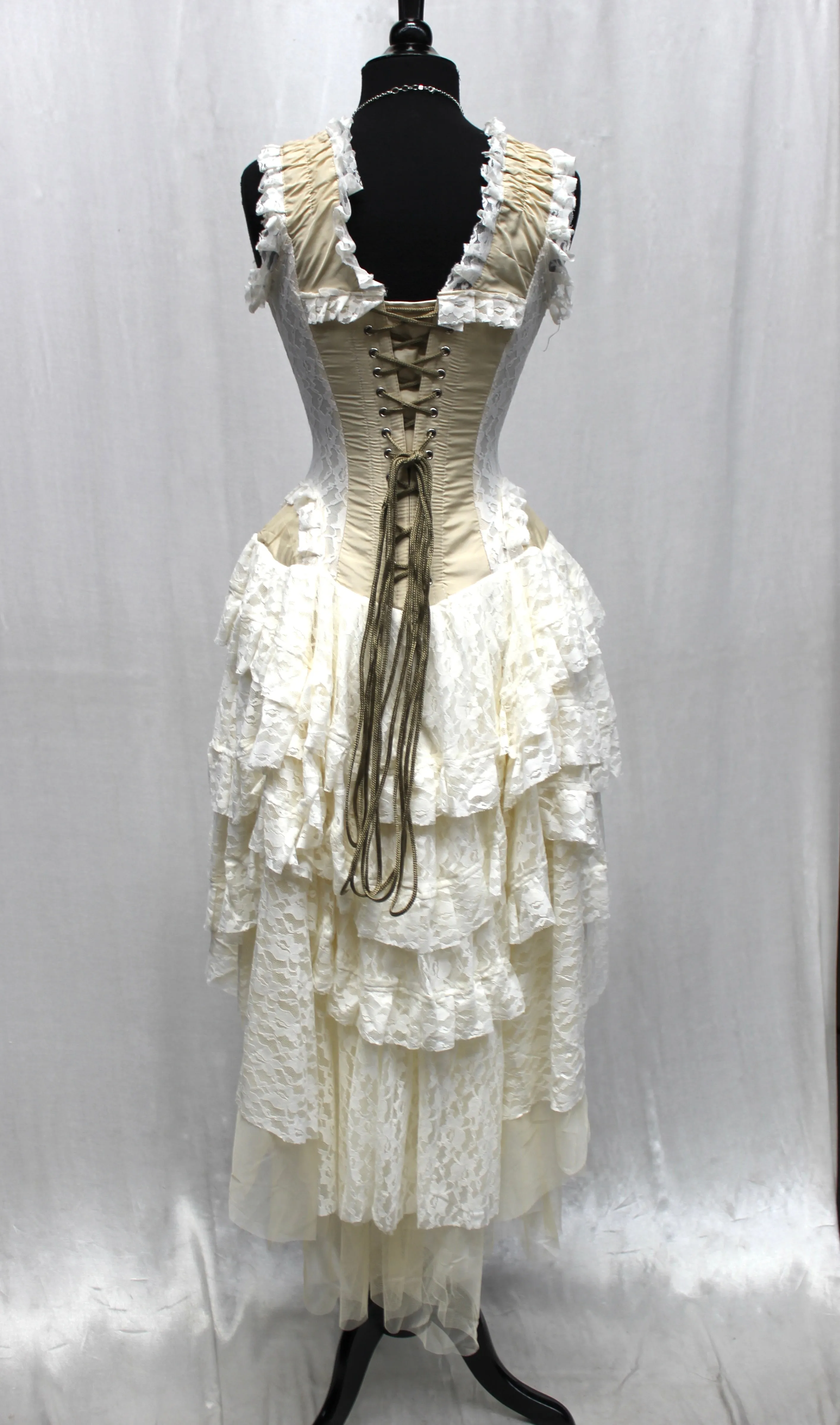 PARIS CABARET DRESS - IVORY TAFFETA