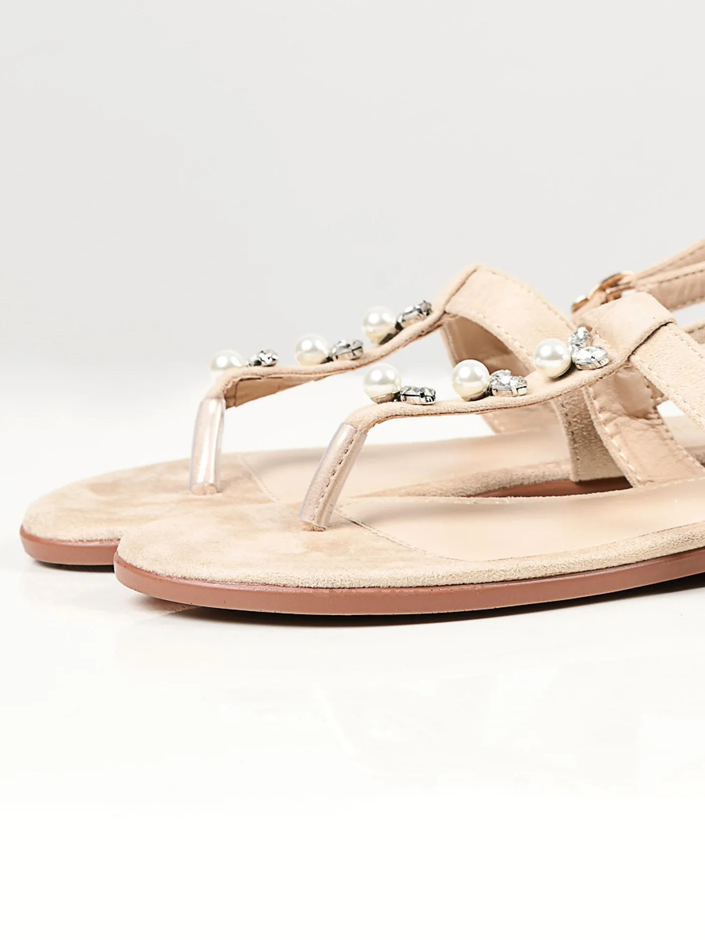 Pearl Sandals - Beige