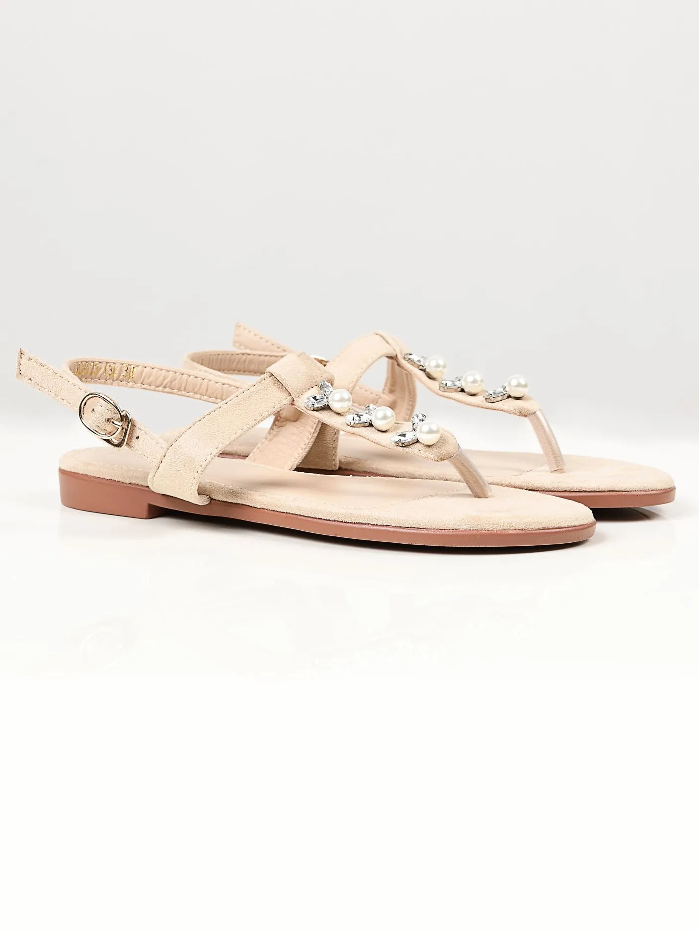 Pearl Sandals - Beige