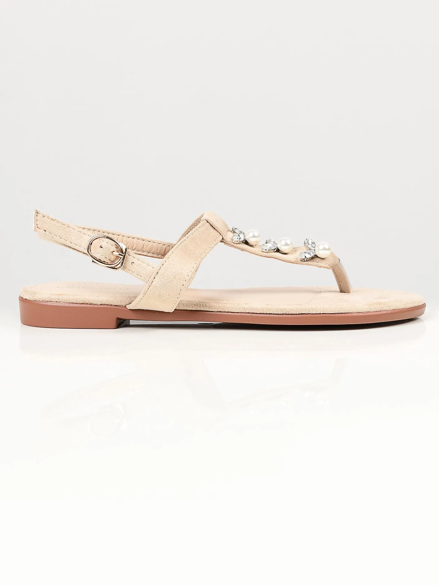 Pearl Sandals - Beige