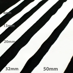 Petersham Grosgrain Ribbon Black & White