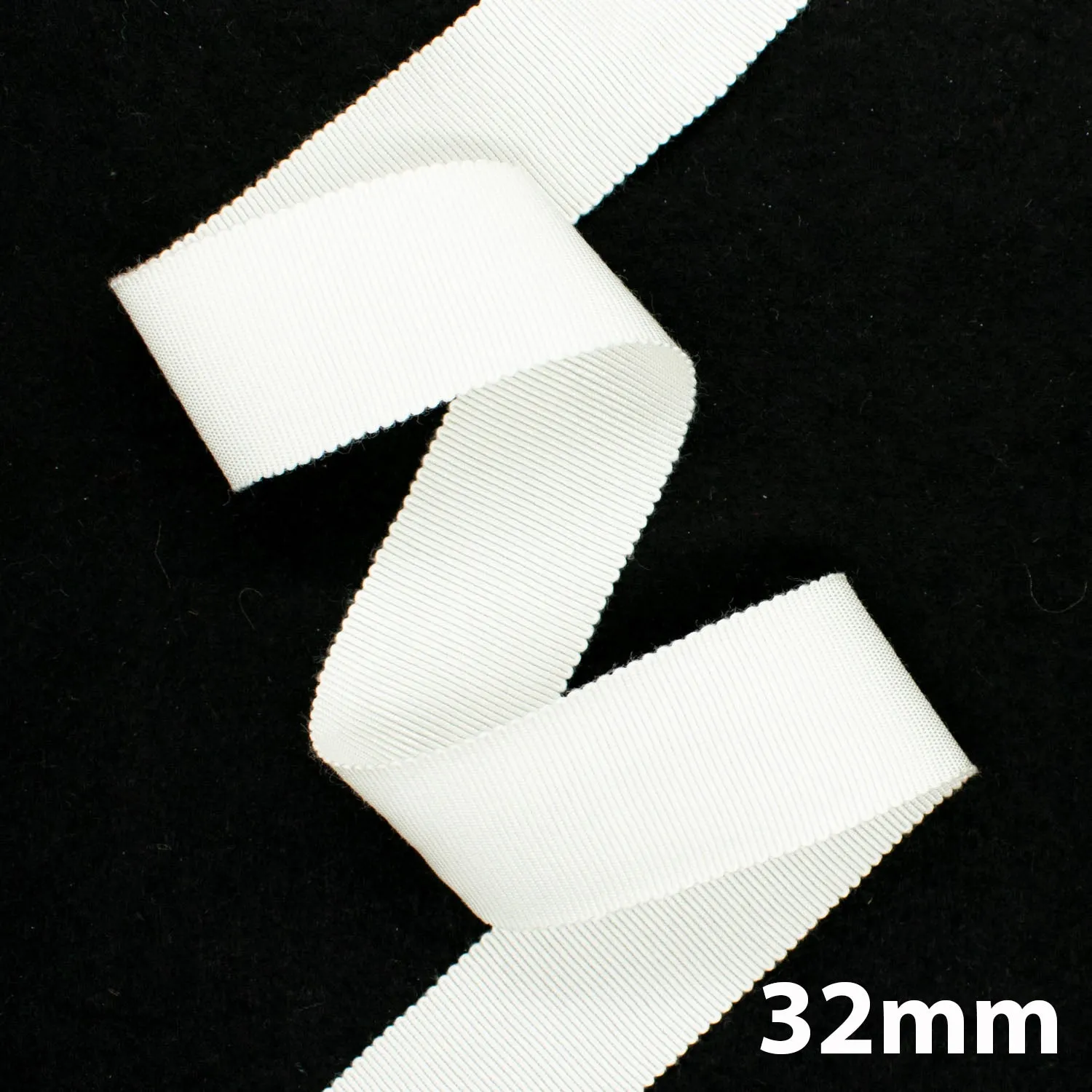 Petersham Grosgrain Ribbon Black & White