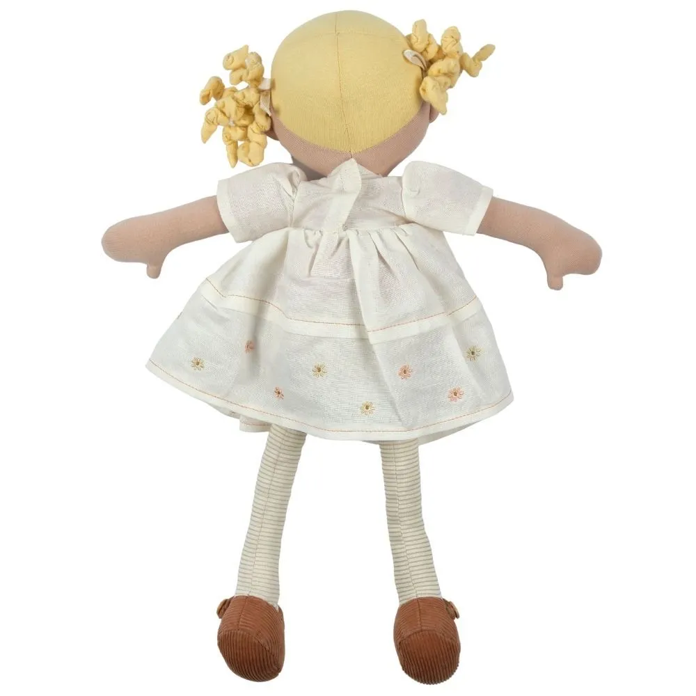 Priscy Blonde Haired Doll in White Linen Dress with Display Box