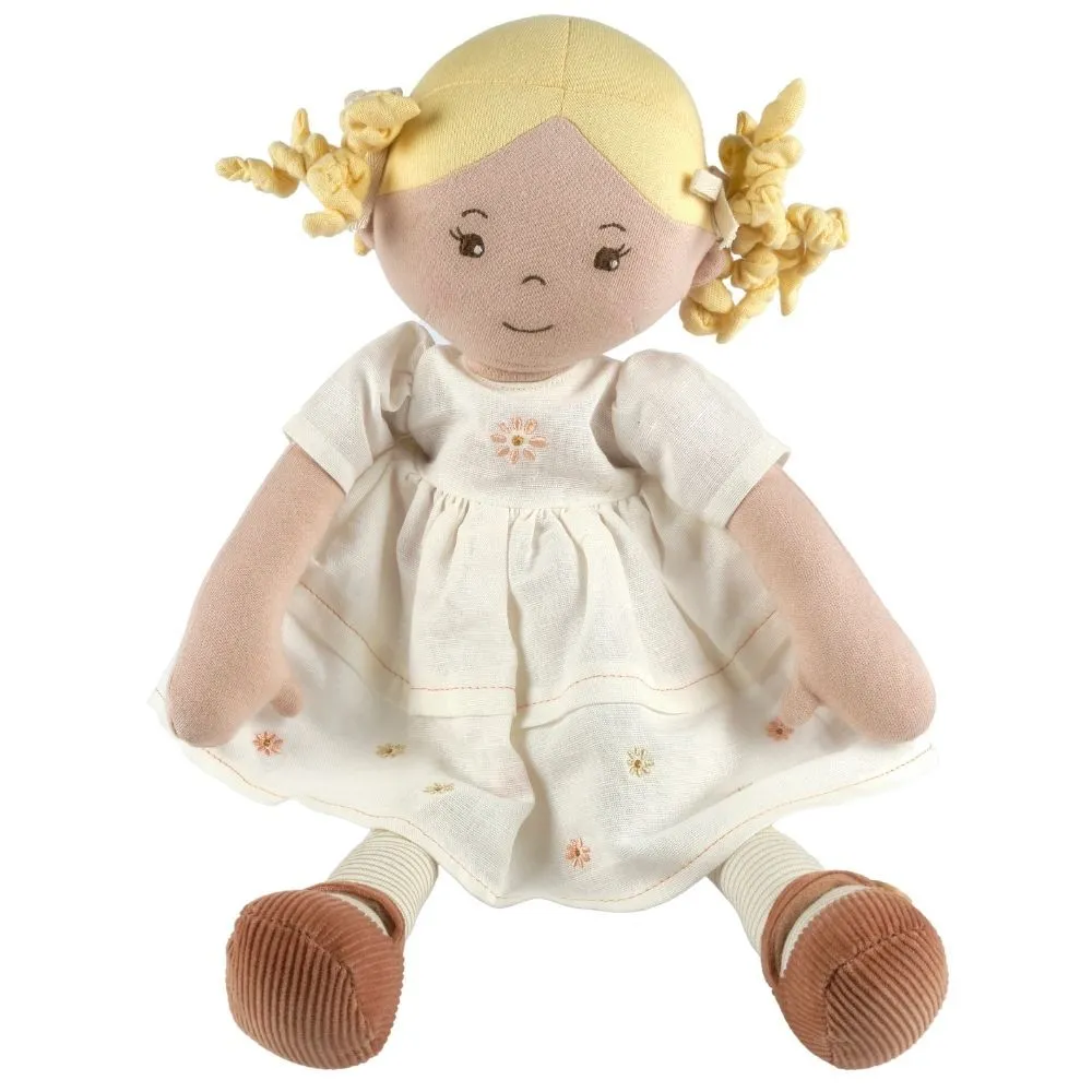 Priscy Blonde Haired Doll in White Linen Dress with Display Box