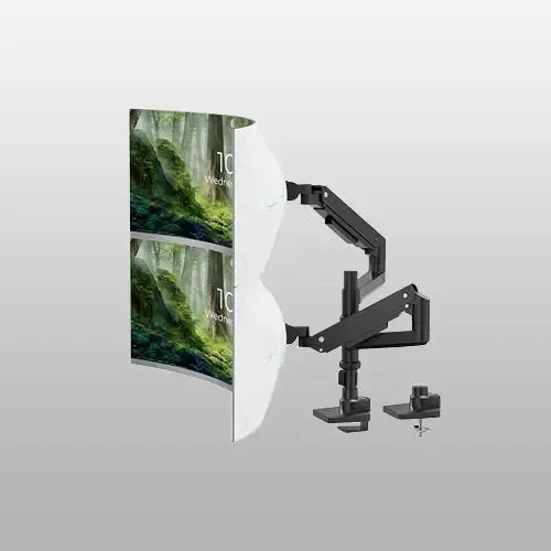 PUTORSEN 17-49 inch Premium Aluminum Heavy Duty Dual Monitor Arm for Ultrawide Screens