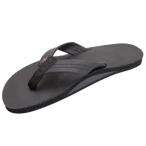 Rainbow Sandals Mens Premier/Classic Leather Single Layer With Arch - Classic Black