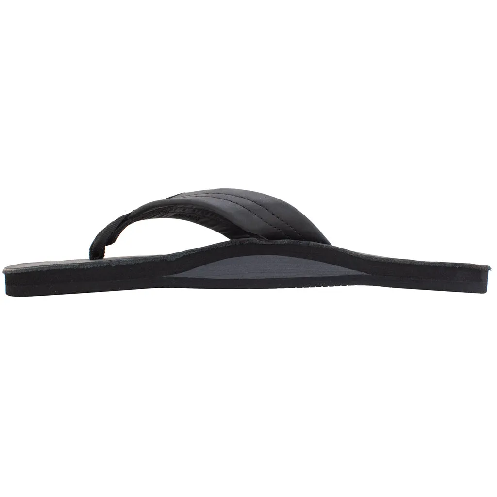 Rainbow Sandals Mens Premier/Classic Leather Single Layer With Arch - Classic Black