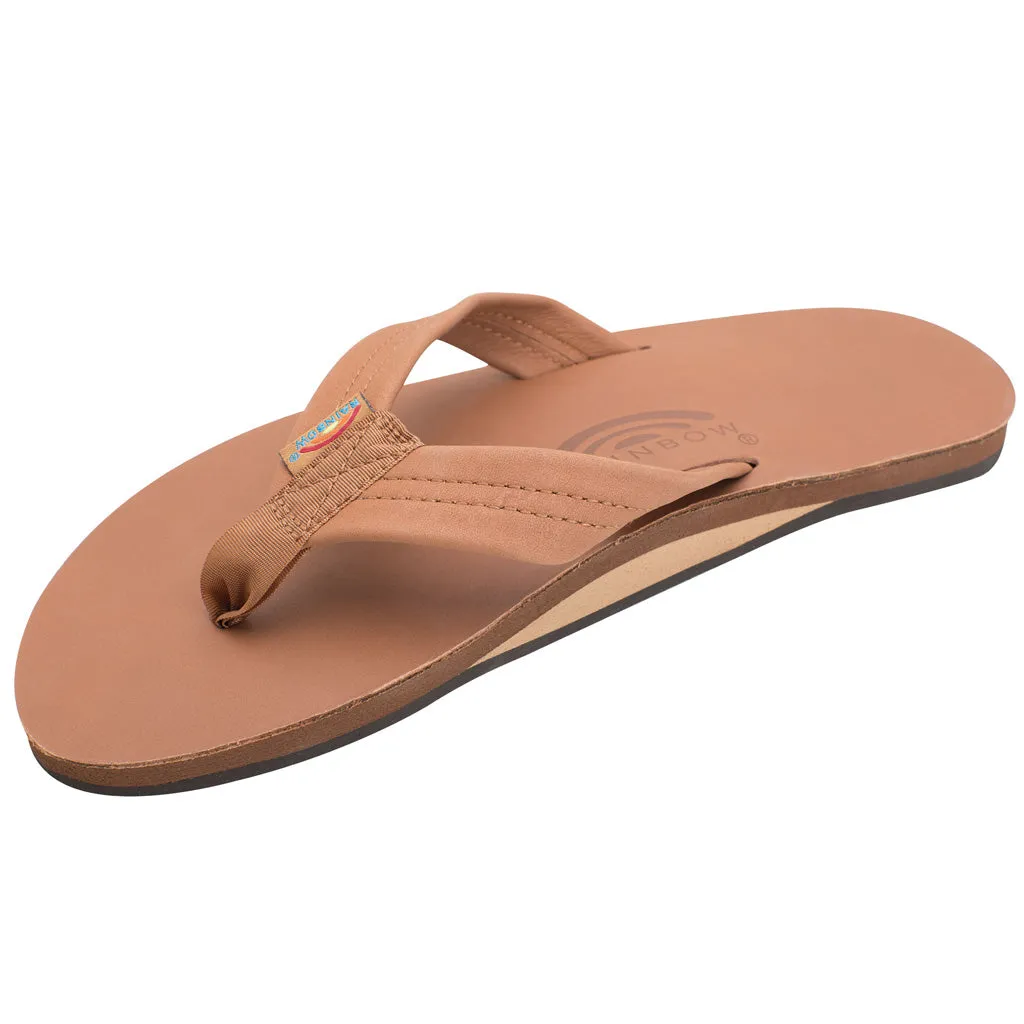 Rainbow Sandals Mens Premier/Classic Leather Single Layer With Arch - Tan/Brown