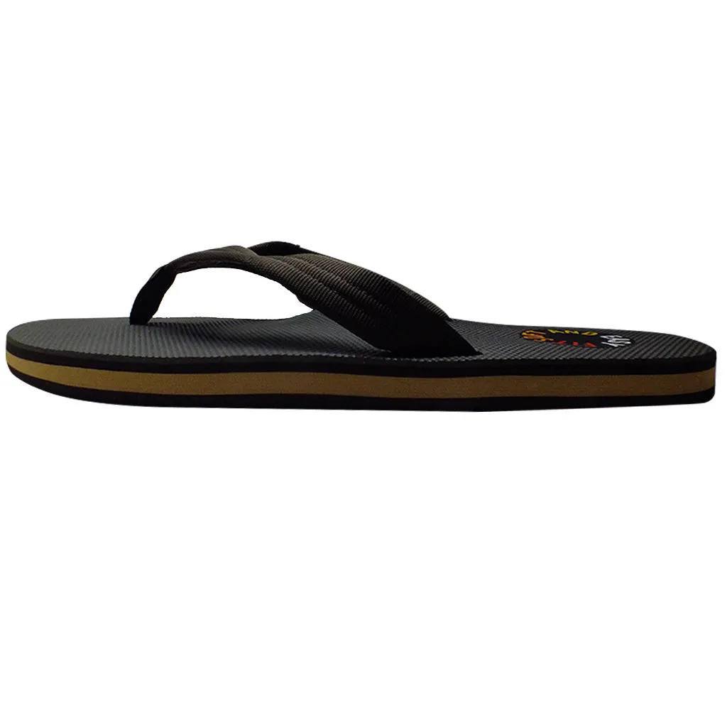 Rainbow Sandals Men's Single Layer Rubber Top 3/4" Strap -  Brown