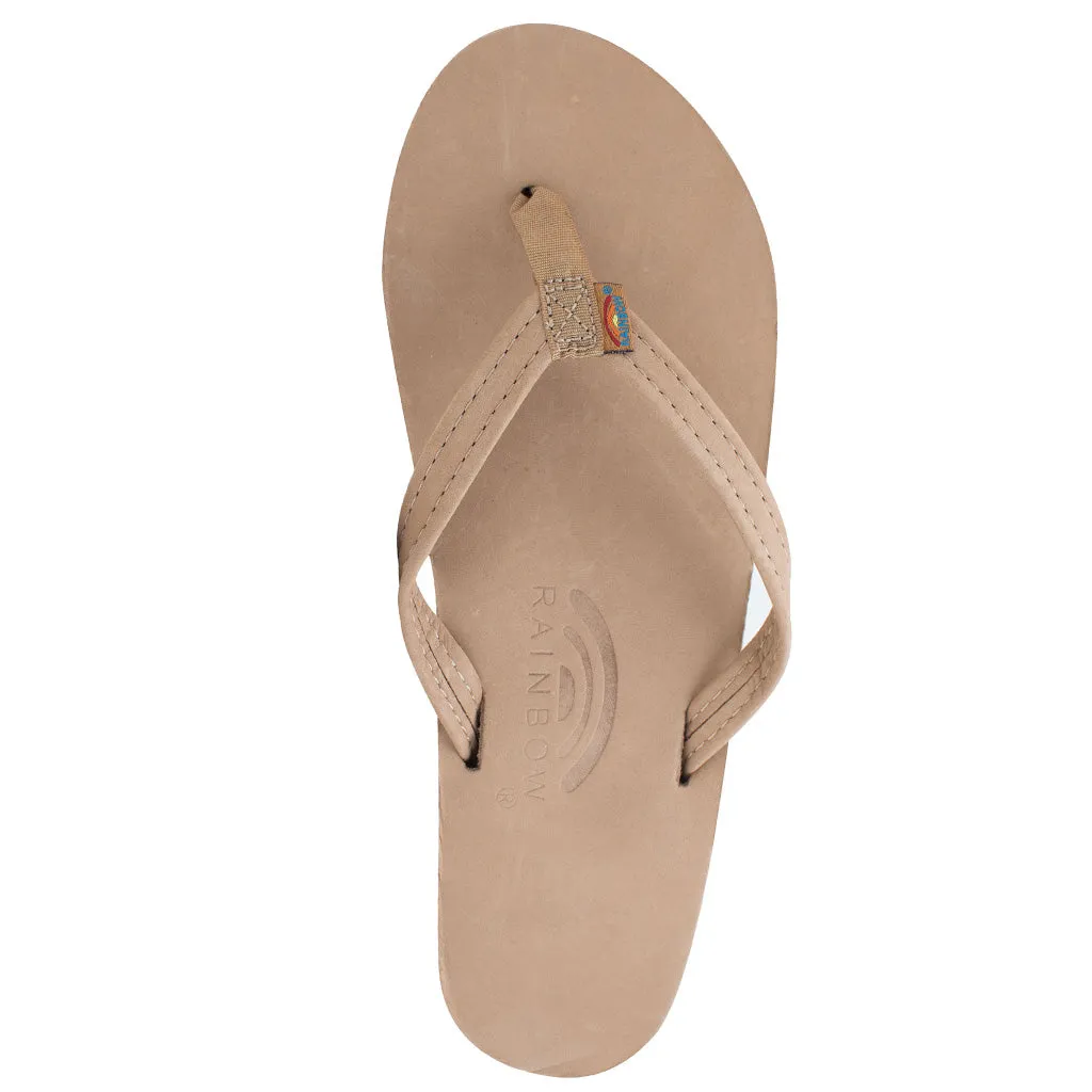 Rainbow Sandals Womens Premier/Classic Leather Single Layer With Arch Narrow Strap - Sierra Brown