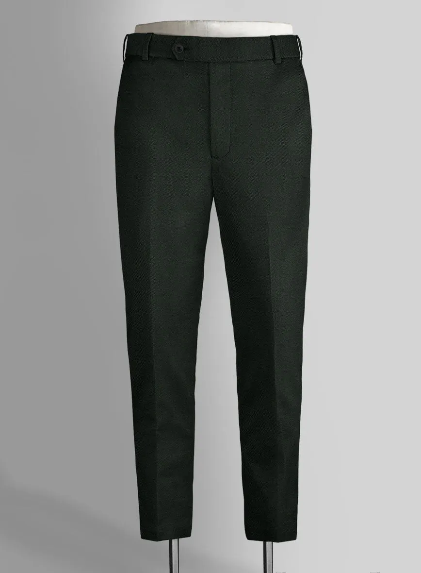 Scabal Dark Green Wool Pants