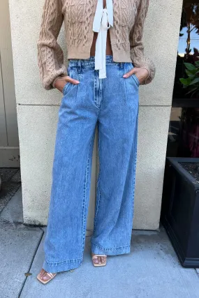 SILVERLAKE WIDE LEG DENIM JEANS