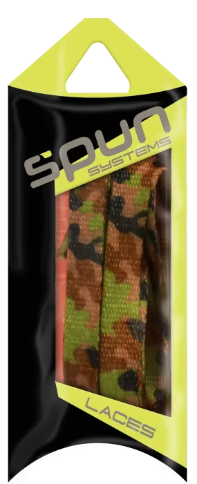 Spun™ 3/8" Printed ShoeLaces - Army Green Camo