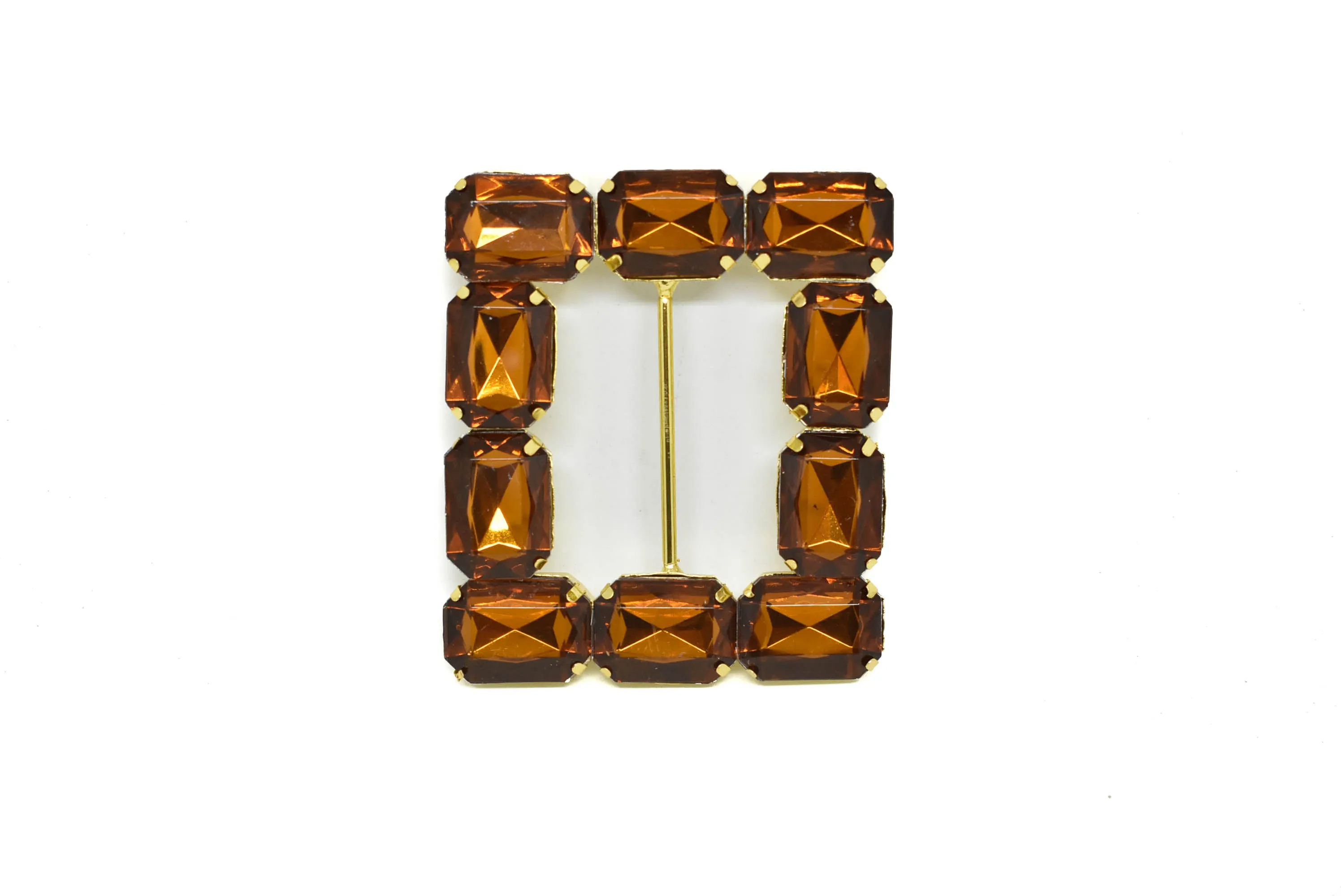 Square Gemstone Ribbon Slider 3.40" x 3" - 1 Piece