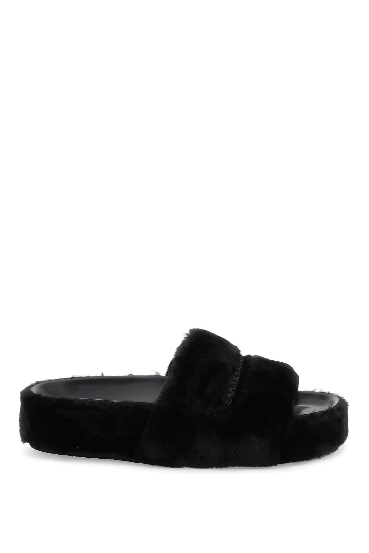 Stella mccartney faux fur slides