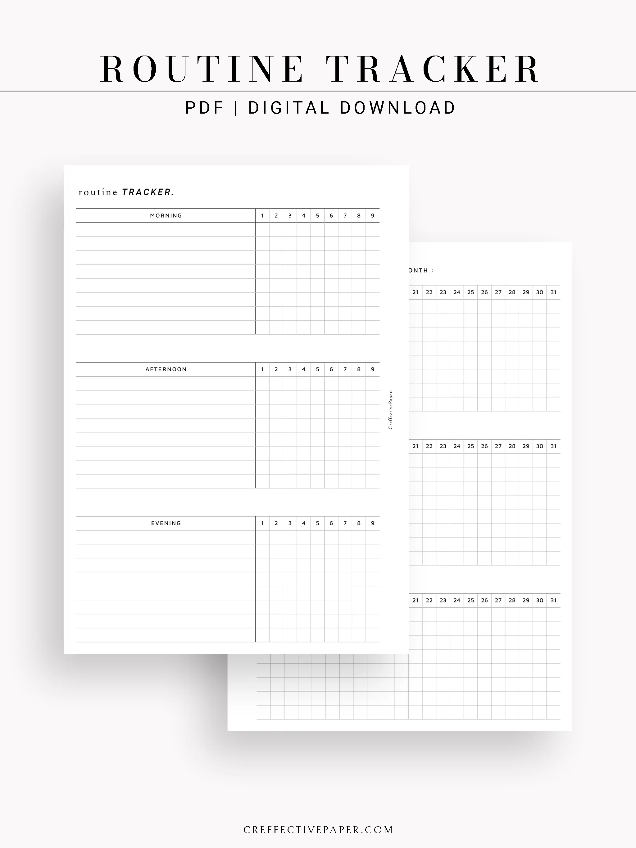 T129 | Monthly Routine Tracker