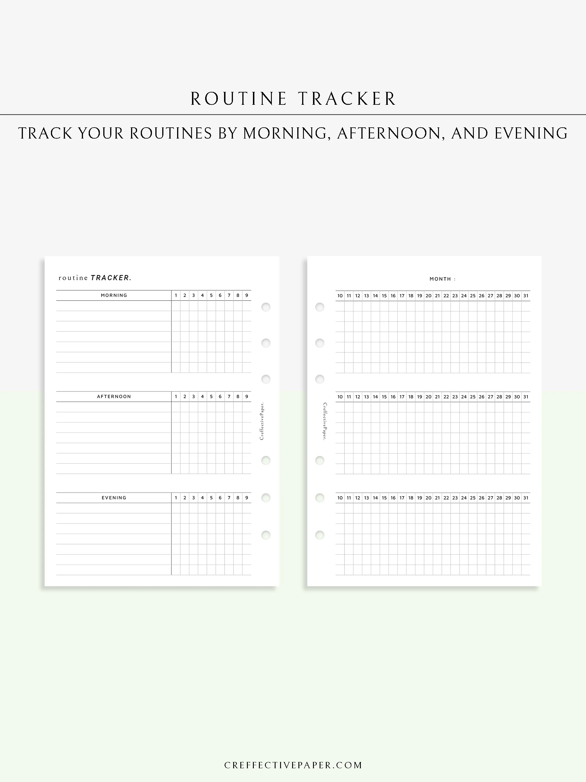 T129 | Monthly Routine Tracker