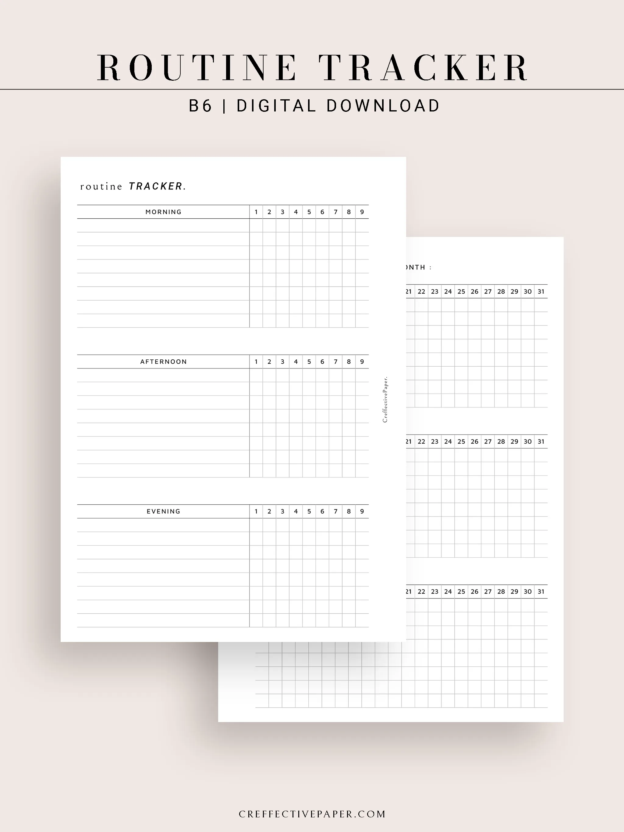 T129 | Monthly Routine Tracker