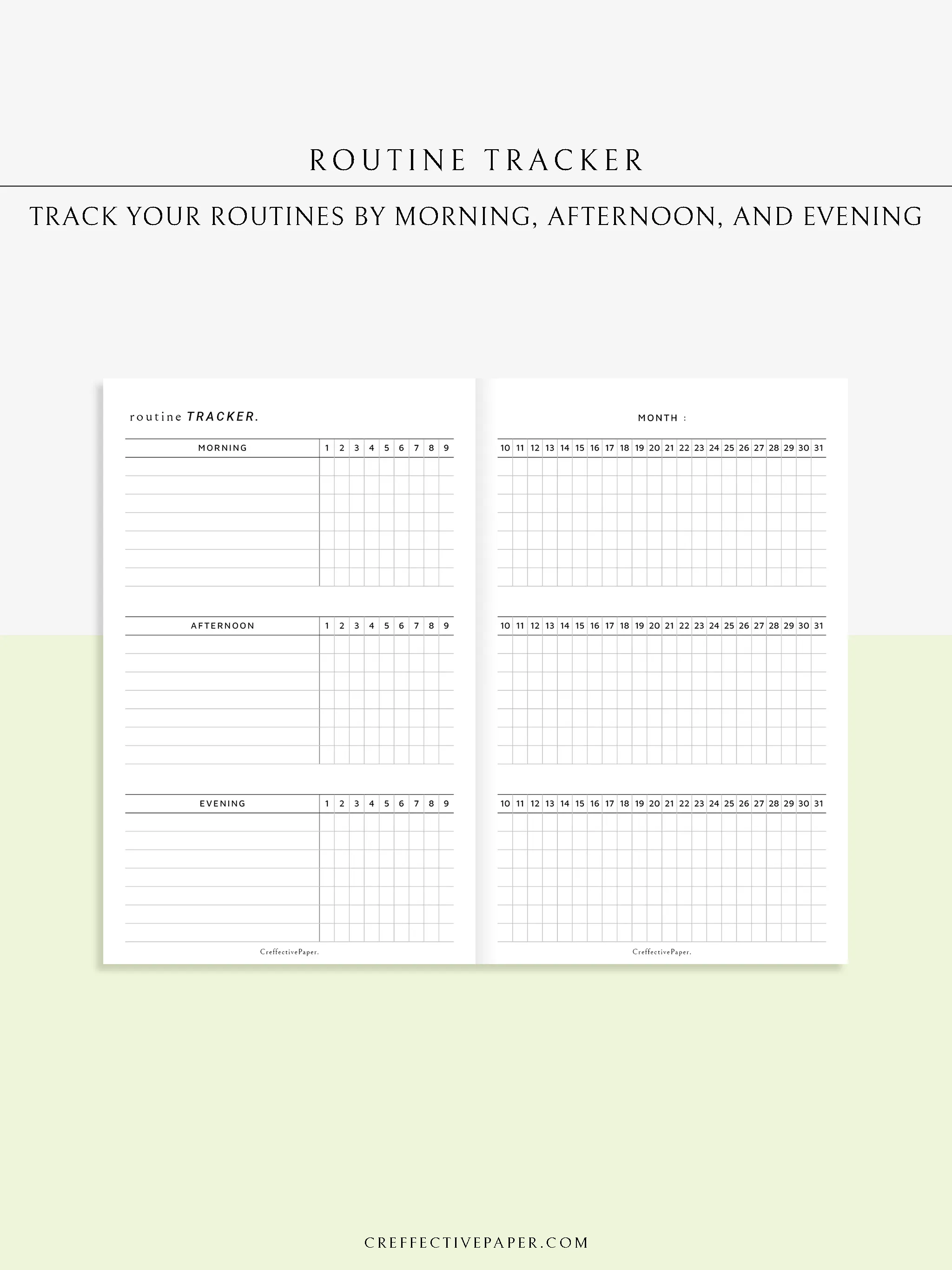 T129 | Monthly Routine Tracker