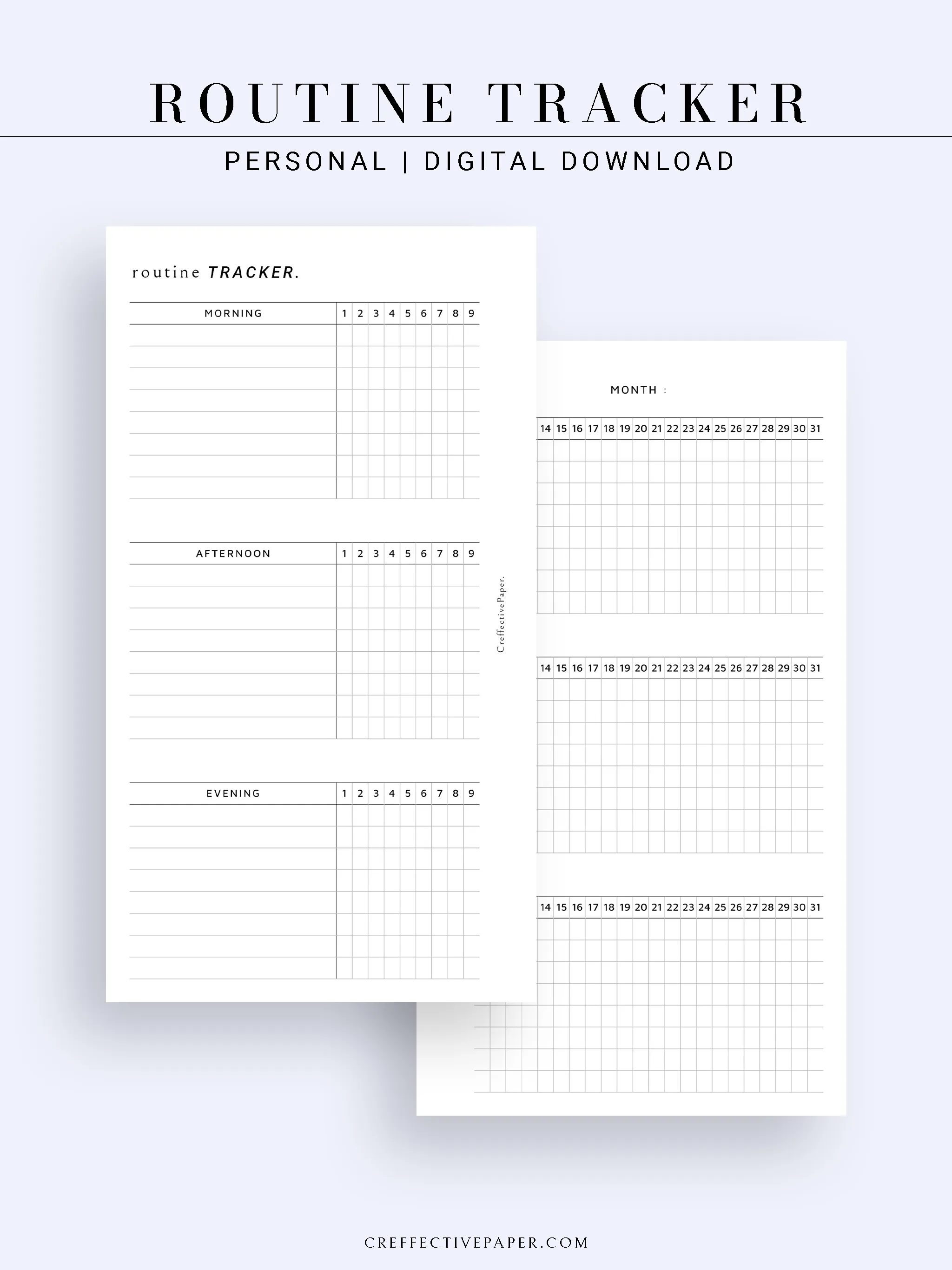 T129 | Monthly Routine Tracker