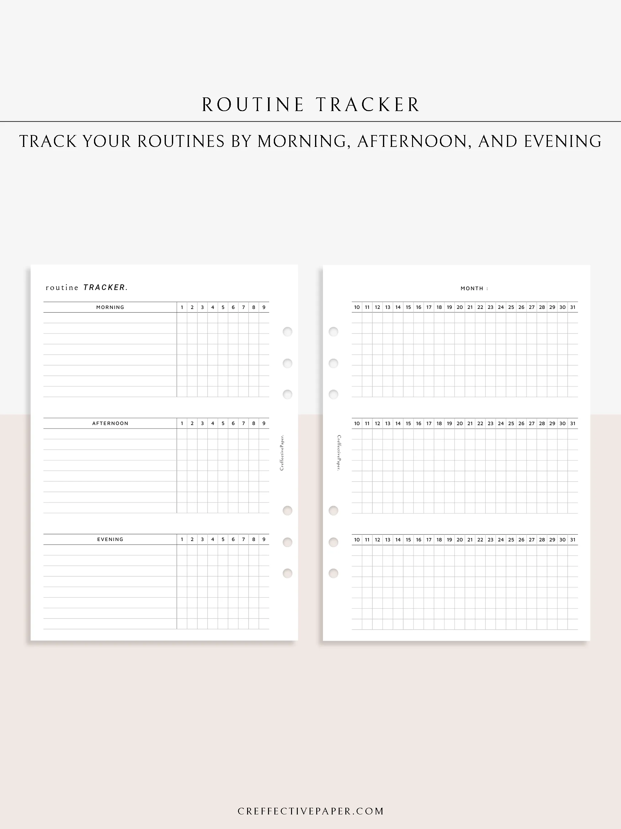 T129 | Monthly Routine Tracker