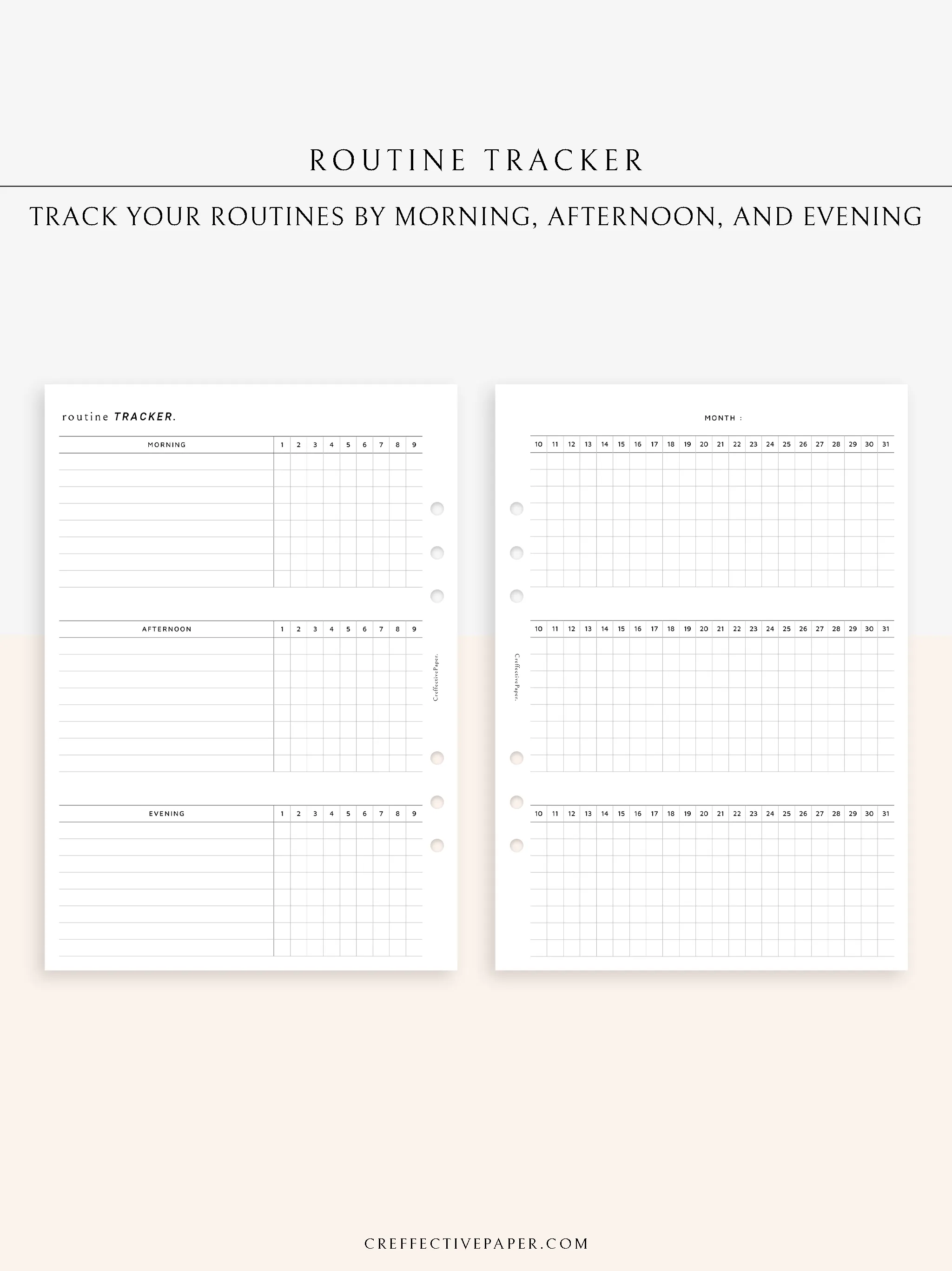 T129 | Monthly Routine Tracker