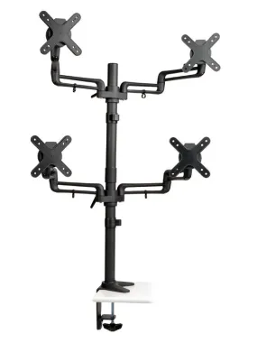 Tripp Lite DDR1327SQFC Quad Full Motion Flex Arm Desk Clamp for 13 Inch to 27 Inch Monitors