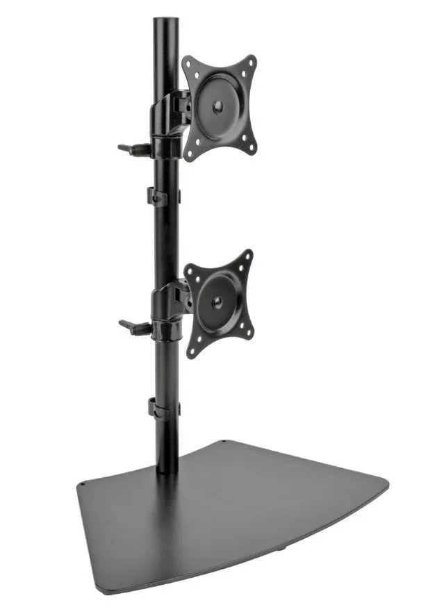 Tripp Lite DDR1527SDC Dual Vertical Flat-Screen Desk Stand/Clamp Mount 15 in. to 27 in. Flat-Screen Displays