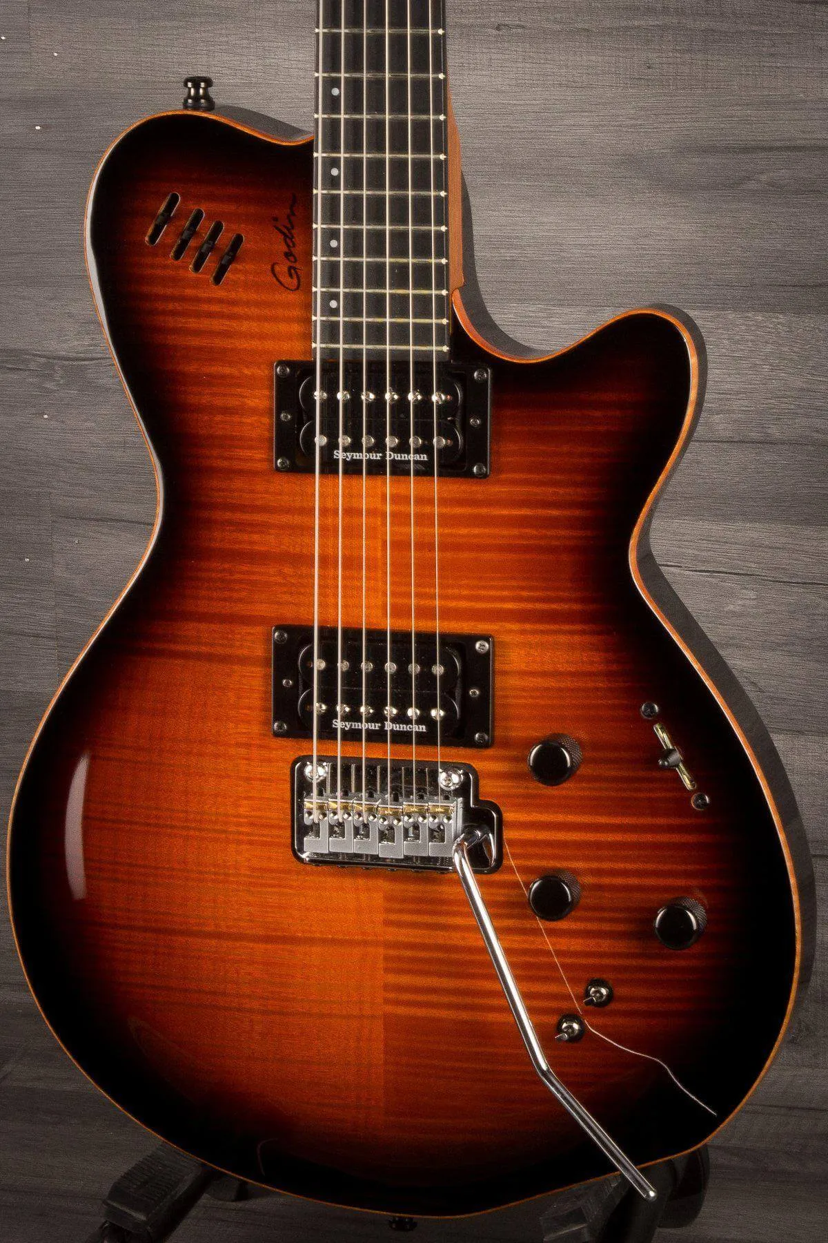 USED - Godin LGXT AA, Cognac Burst Flame Top