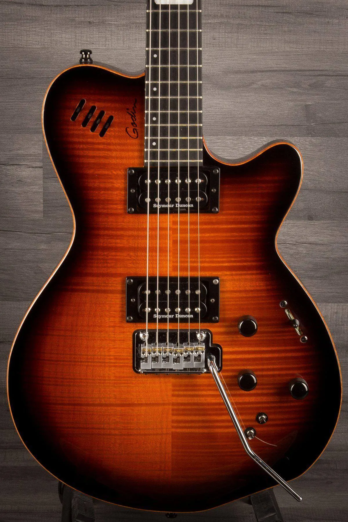 USED - Godin LGXT AA, Cognac Burst Flame Top