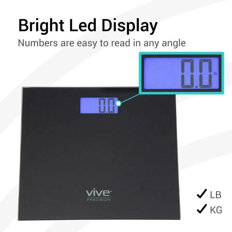 Vive Health Bariatric Scale Compatible with Smart Devices - Black