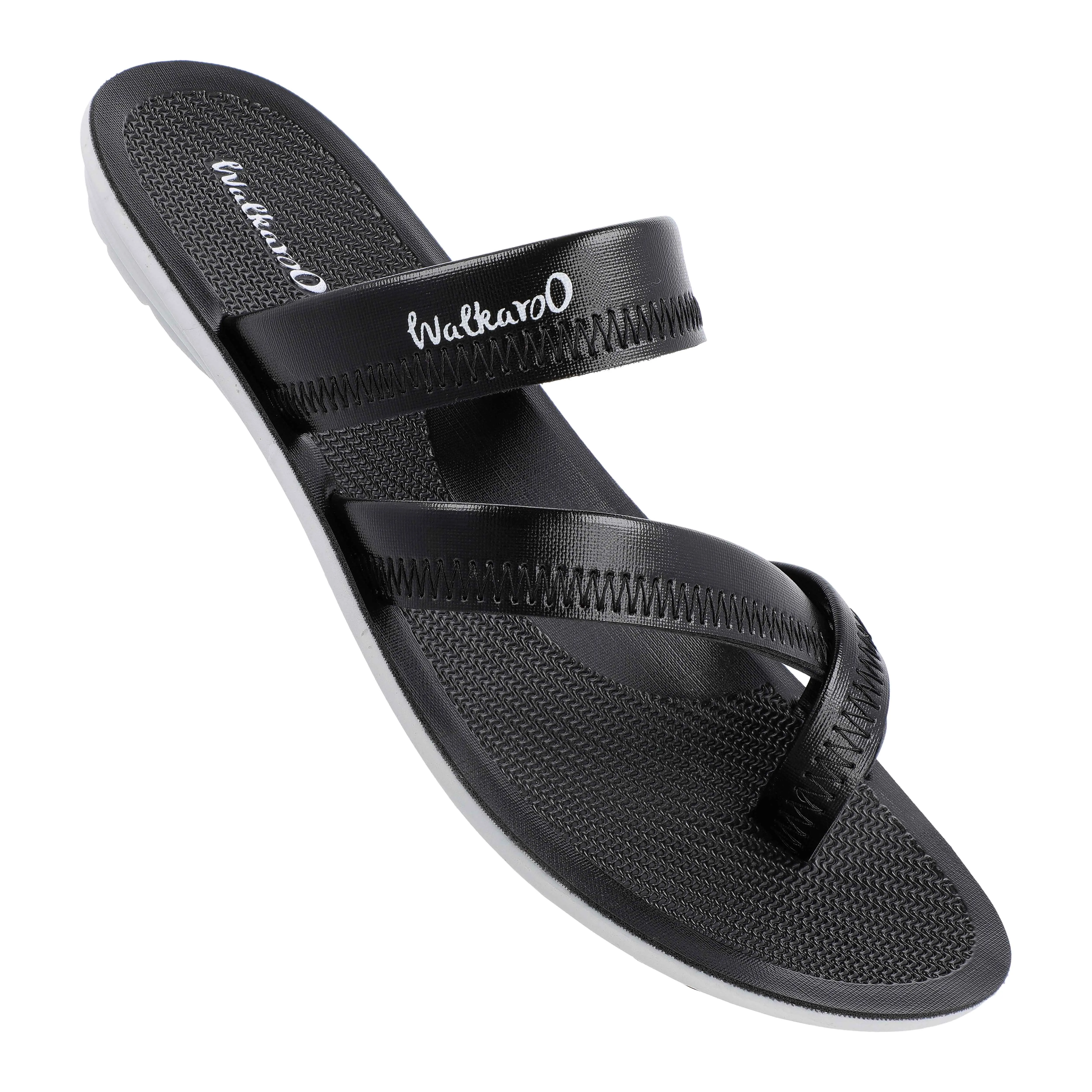 Walkaroo Boys Cross Strap Slide Sandals  - WG5340 Black