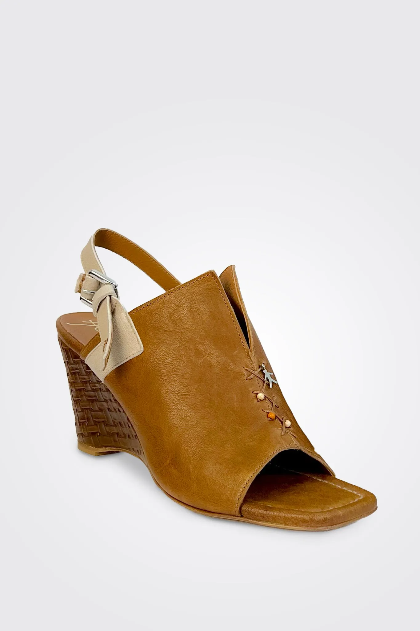 Wedge Sandal - Old Iron Caramello