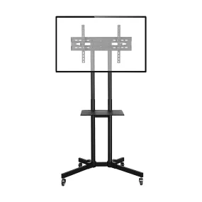 Wheeled Mobile TV/Screen Stand with Accessory Tray