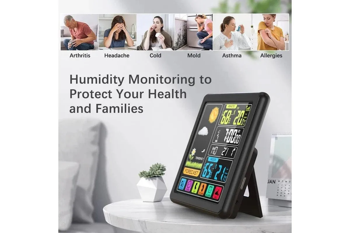 Wireless Weather Station Multi-function Colour Screen Indoor and Outdoor