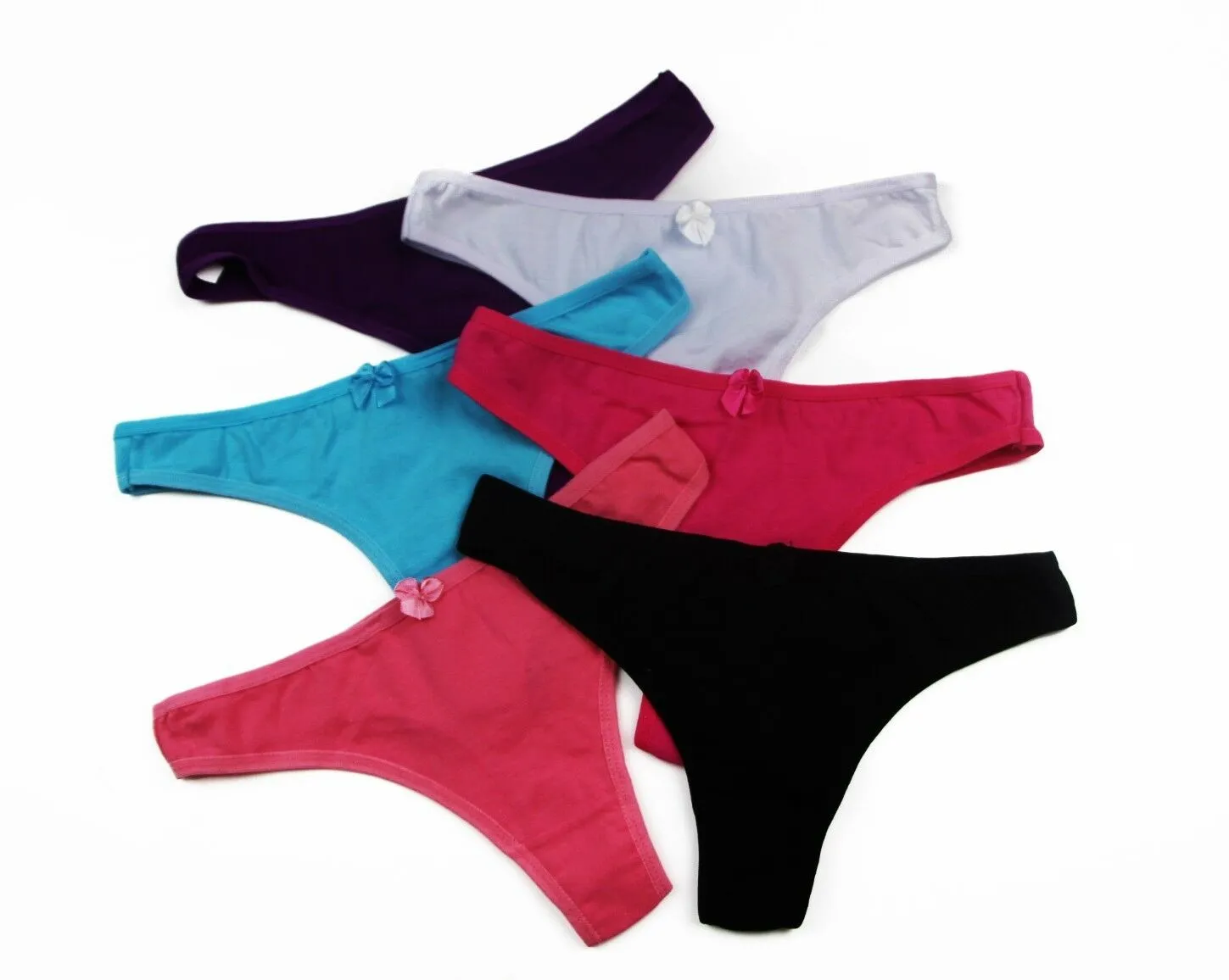 Womens Cotton 6 Pairs Pair Underwear Gstring Panties Brief Undies G String Briefs