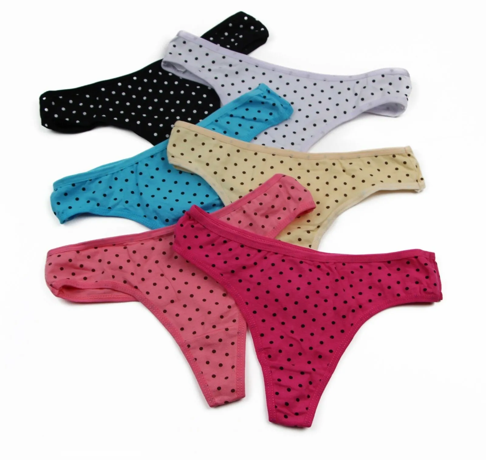 Womens Cotton 6 Pairs Pair Underwear Gstring Panties Brief Undies G String Briefs