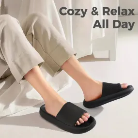 Women's Solid Color Casual Slip On Cloud Slides Comfortable Soft Sole Shoes